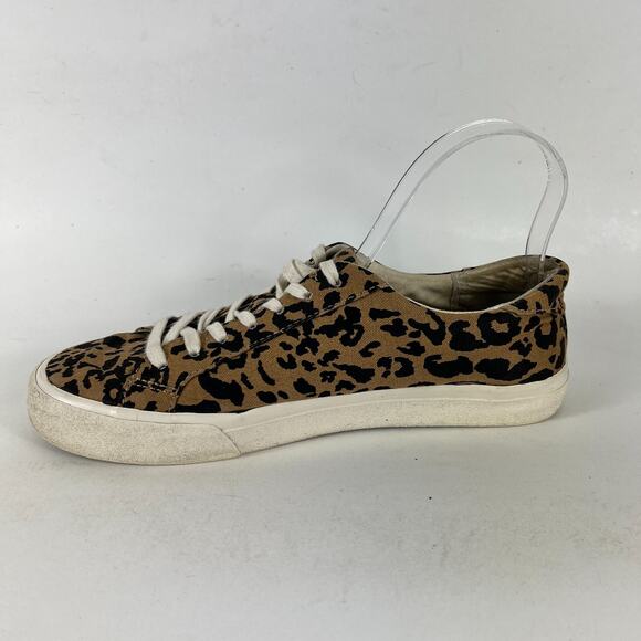 Madewell Sidewalk Low Top Sneaker women's 9 Leopard Print Recycled Canvas shoes - Picture 6 of 12